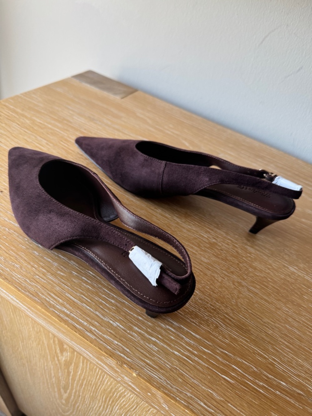 NWOB! MADEWELL Women's Emilie Slingback Pump Chocolate Raisin Suede 10 Brown - Picture 8 of 16